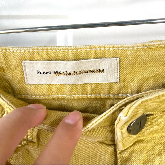 Anthropologie Pilcro and the Letterpress Mustard Yellow Skinny Jeans Size 28 - Picture 3 of 7